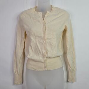 Lord & Taylor Cream Cashmere Cardigan